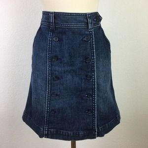bica cheia Peacoat Denim Mini Skirt size 4